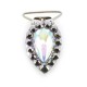 Pear number clip with Rhinestones