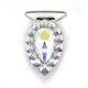 Pear number clip with Rhinestones