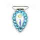 Pear number clip with Rhinestones