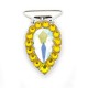 Pear number clip with Rhinestones
