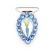 Pear number clip with Rhinestones
