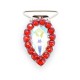 Pear number clip with Rhinestones