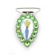 Pear number clip with Rhinestones