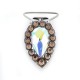 Pear number clip with Rhinestones