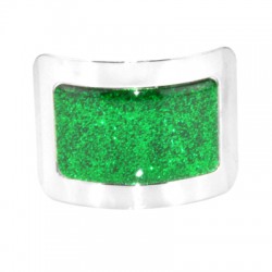 Glitter Square Buckles grün