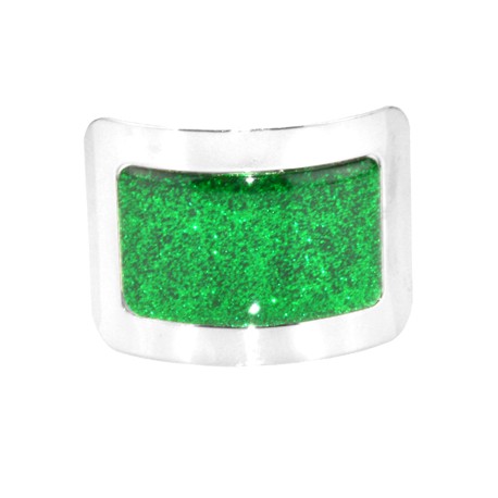 Glitter Square Buckles grün