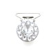 Circular number clip in AB crystals