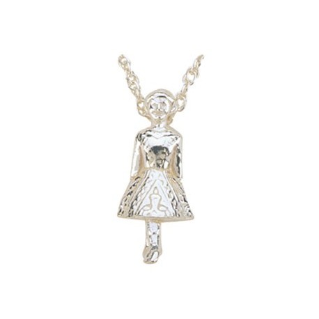 Irish Dancer Anhänger & Kette, Silber 