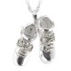 Jig Shoe´s (Paar) Anhänger & Kette, Silber