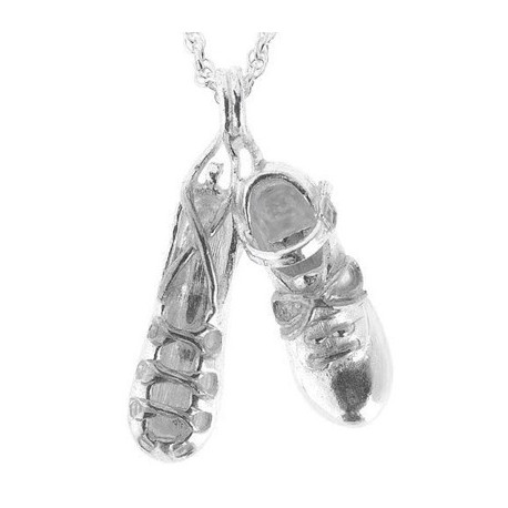 Mix: Jig Shoe / Softshoe Anhänger & Kette, Silber
